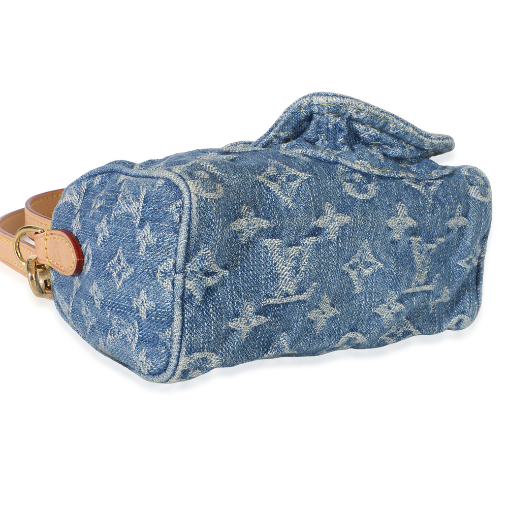 Louis Vuitton Blue Monogram Denim Nano Speedy - Picture 8 of 8
